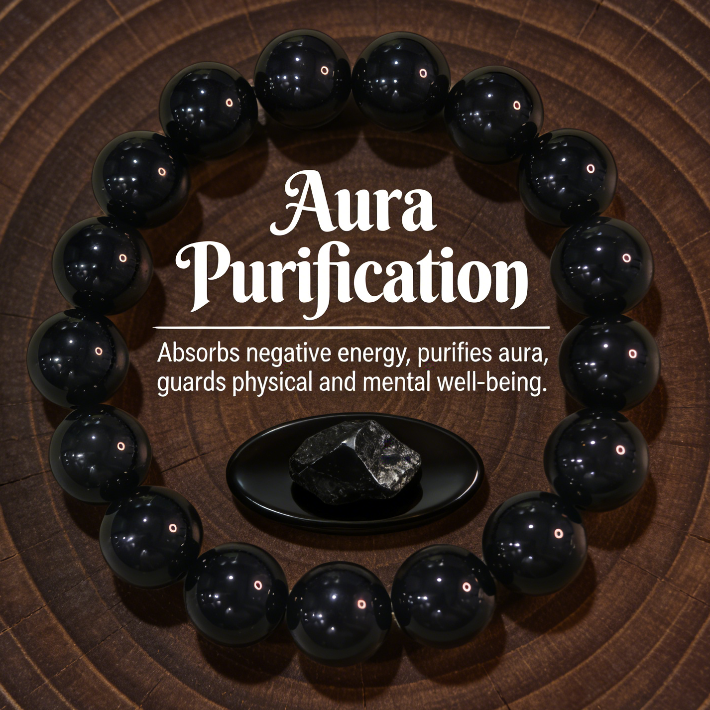 Natural Single Rainbow-Eye Obsidian Bracelet | Single Rainbow-Eye Blessing, Magnetic Purification, Minimalist