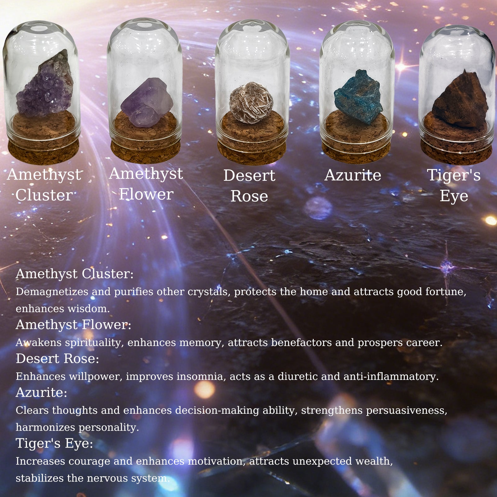 25-Piece Crystal Healing Stone Complete Set | Natural Crystal Healing Stone Full Collection