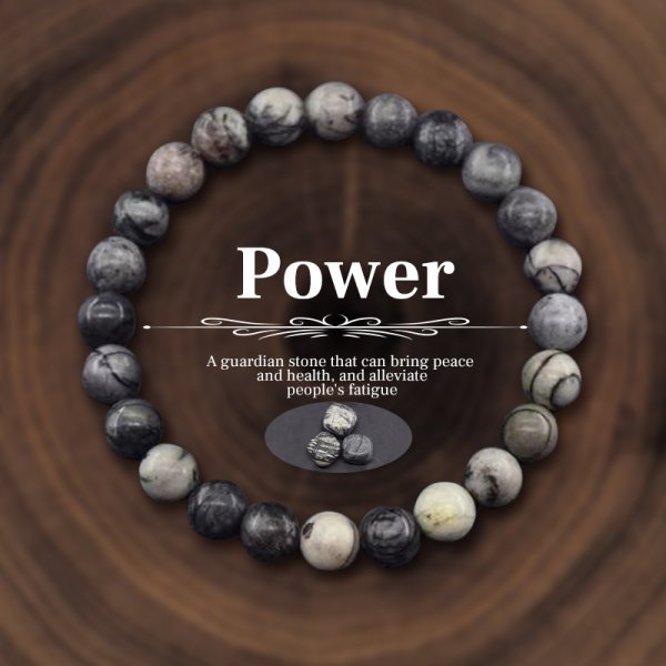 Natural Guardian Stone Power Bracelet - Peace, Health & Fatigue Relief Symbolic Jewelry for Men Women | Spiritual Stretch Beaded Bracelet